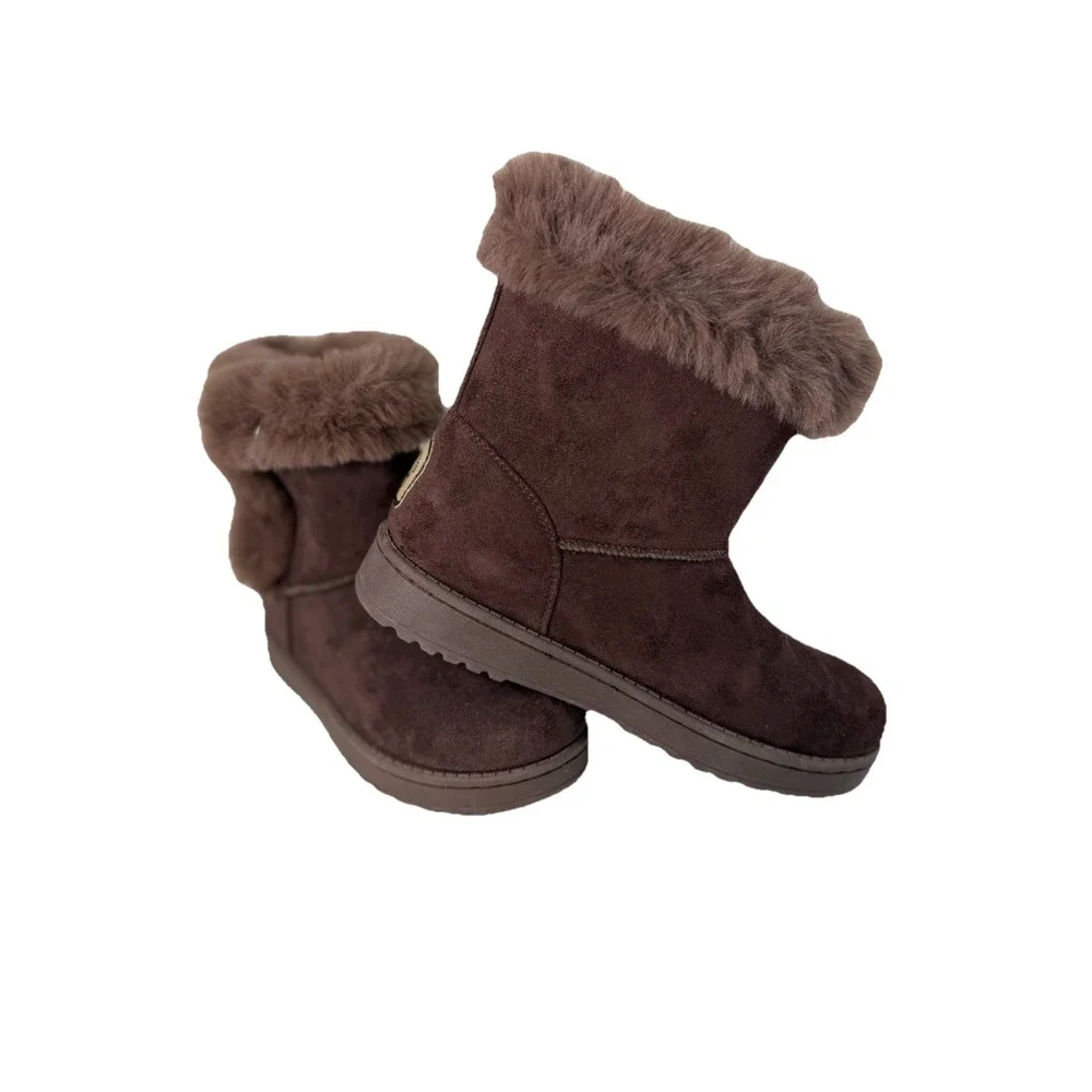 White Mountain In her Faux Fur Brown‎ Women's Size 6 No Box